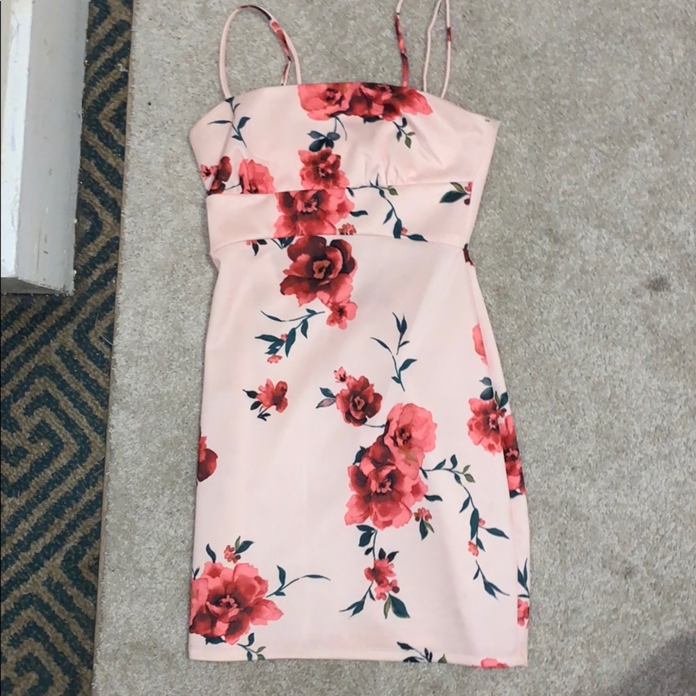 pink flower dress